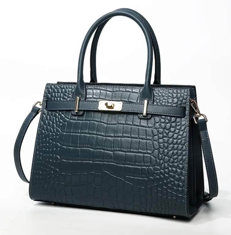 Le Lutetia – Sac Cabas en Cuir Embossé Crocodile