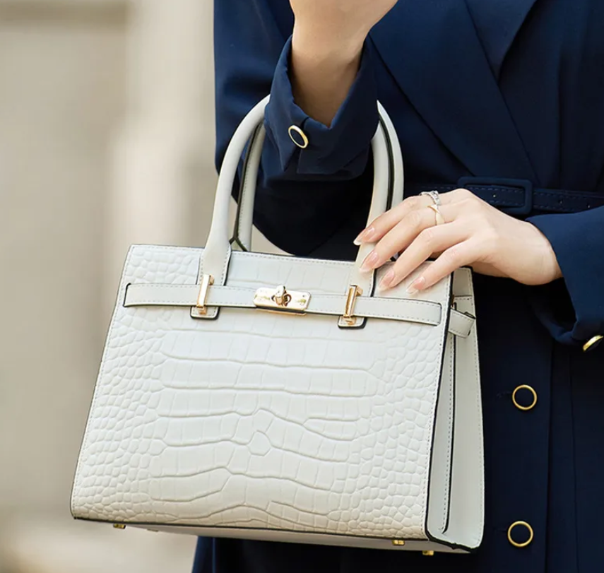 Le Lutetia – Sac Cabas en Cuir Embossé Crocodile